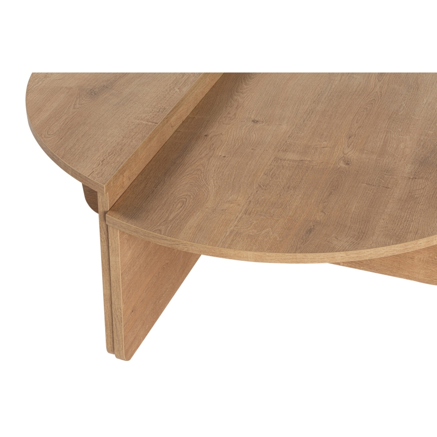 CONJUNTO 2x Mesas de centro ORION carvalho