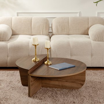 CONJUNTO 2x Mesas de centro ORION nogueira