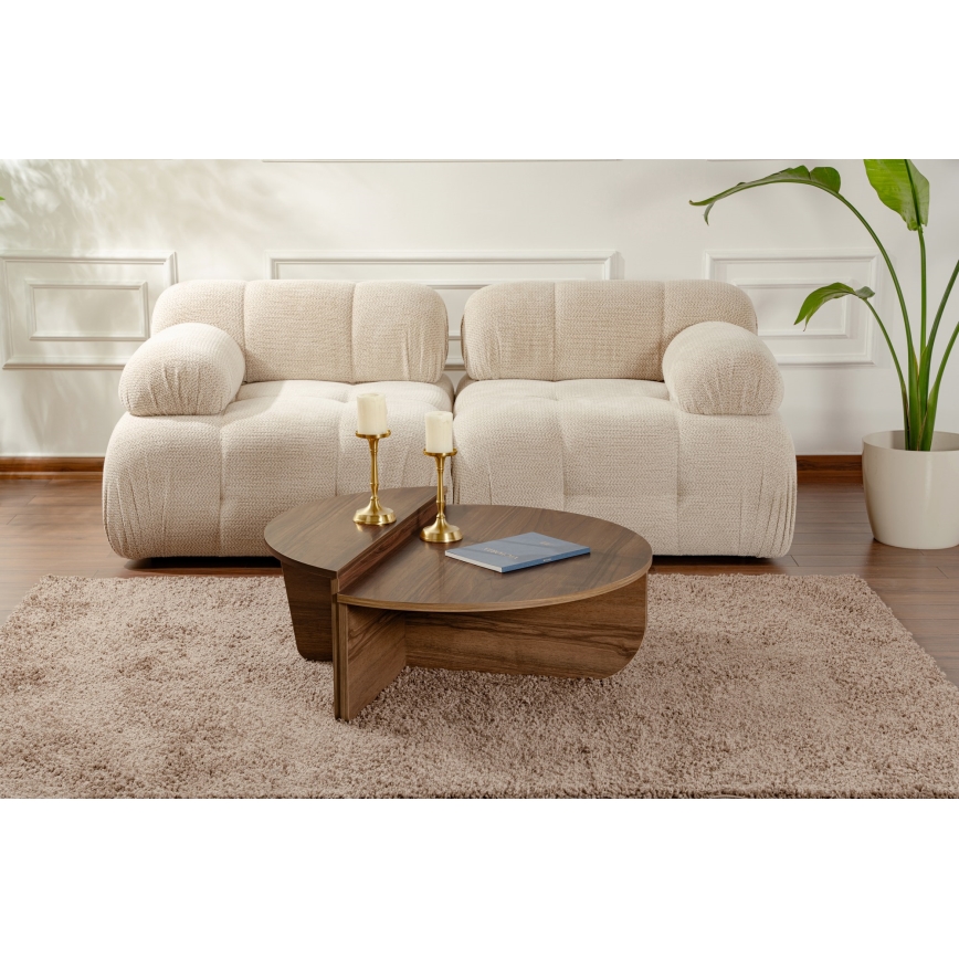 CONJUNTO 2x Mesas de centro ORION nogueira