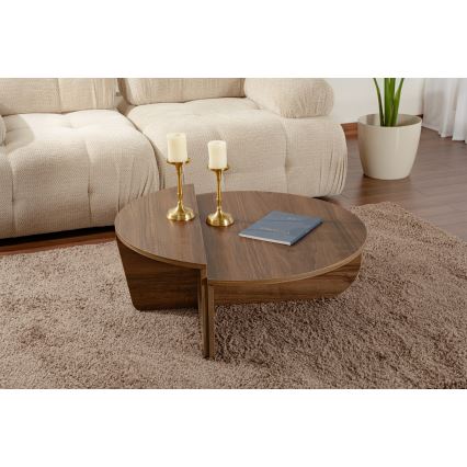 CONJUNTO 2x Mesas de centro ORION nogueira