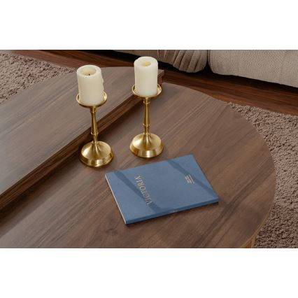 CONJUNTO 2x Mesas de centro ORION nogueira