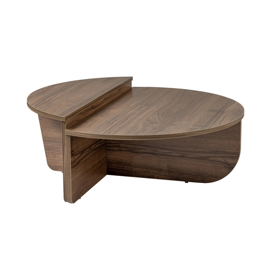CONJUNTO 2x Mesas de centro ORION nogueira