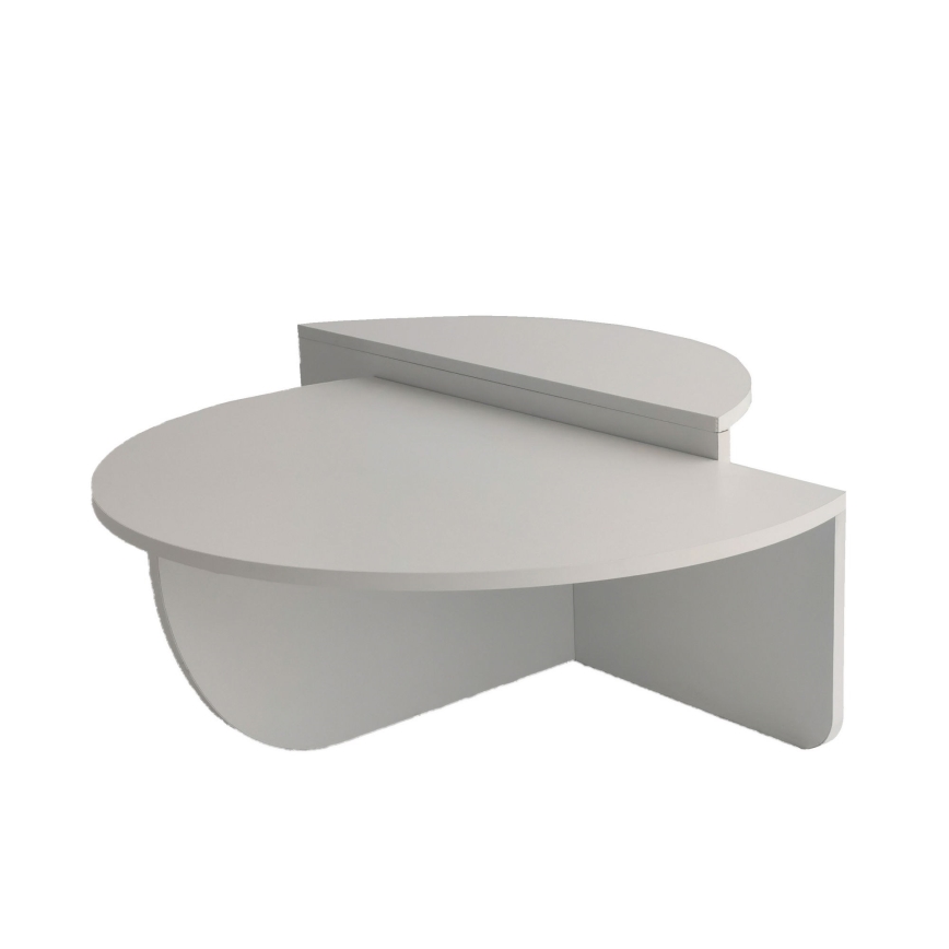 CONJUNTO 2x Mesas de centro PODIUM branco