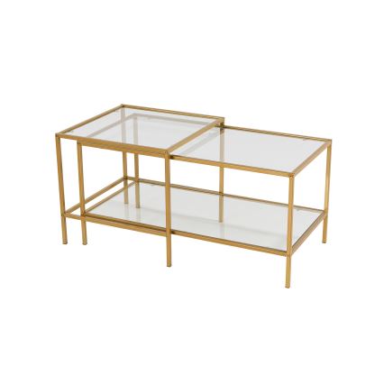 CONJUNTO 2x Mesas de centro SEVAY dourado