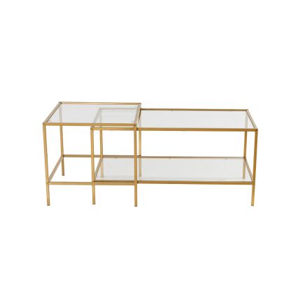 CONJUNTO 2x Mesas de centro SEVAY dourado