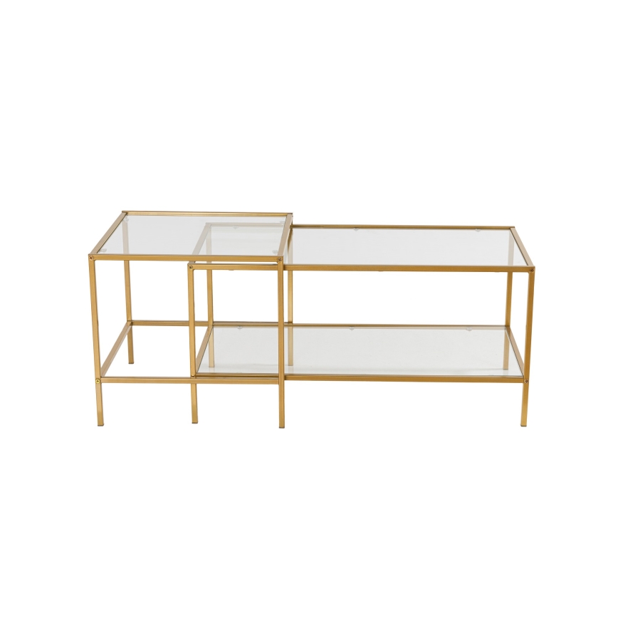 CONJUNTO 2x Mesas de centro SEVAY dourado