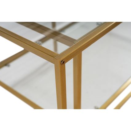 CONJUNTO 2x Mesas de centro SEVAY dourado
