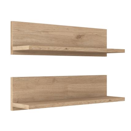 CONJUNTO 2x Prateleira de parede 60x15 cm castanho