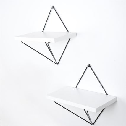 CONJUNTO 2x Prateleiras de parede 14x30 cm branco