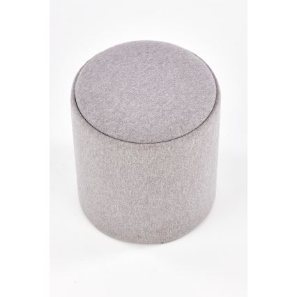 CONJUNTO 2x Pufes AVIKO diâmetro 38/45 cm cinzento/bege