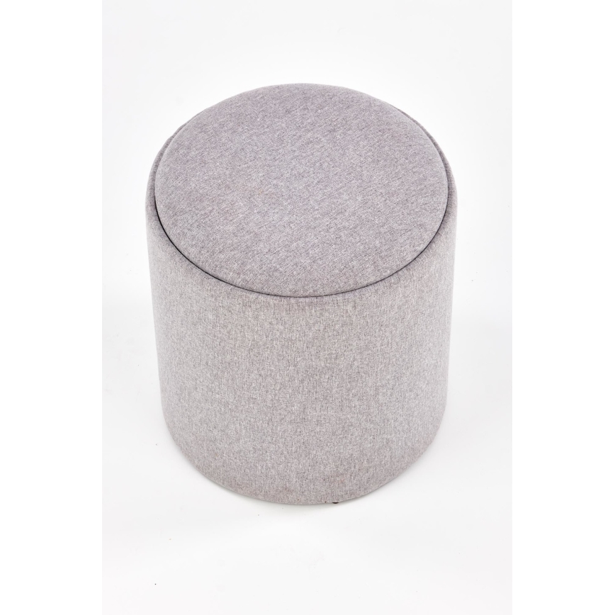 CONJUNTO 2x Pufes AVIKO diâmetro 38/45 cm cinzento/bege