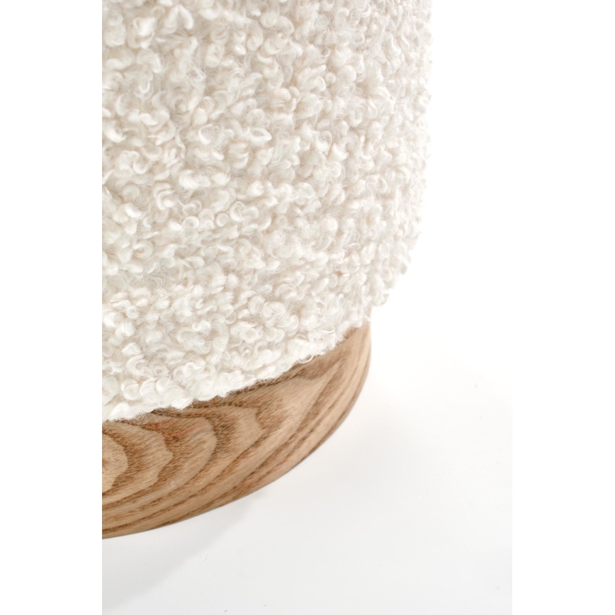 CONJUNTO 2x Pufes CANCUN diâmetro 31/38 cm branco/castanho
