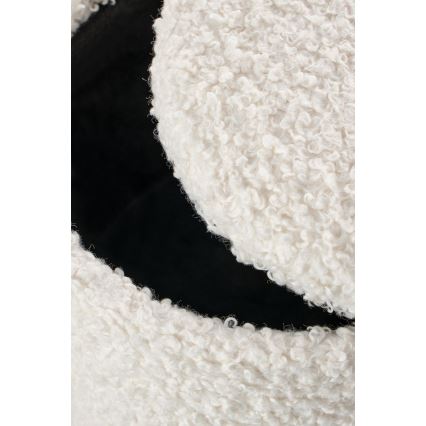 CONJUNTO 2x Pufes CANCUN diâmetro 31/38 cm branco/castanho