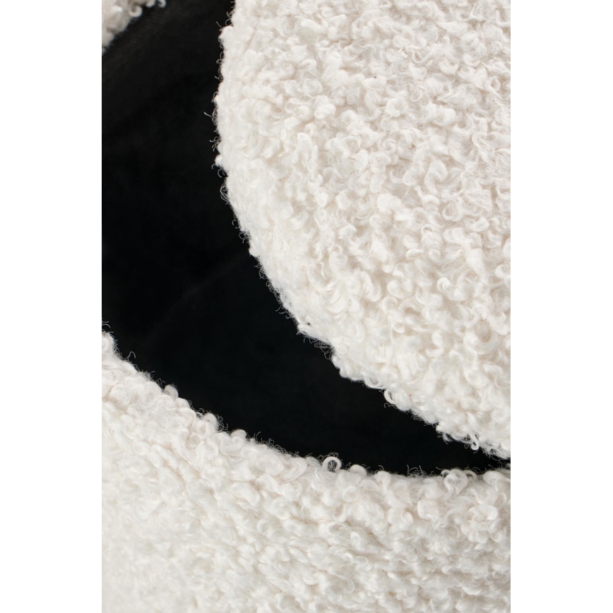 CONJUNTO 2x Pufes CANCUN diâmetro 31/38 cm branco/castanho
