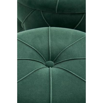 CONJUNTO 2x Pufes POLLY diâmetro 40/44 cm verde/dourado