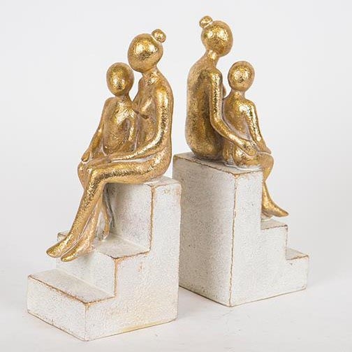CONJUNTO 2x Suportes para livros dourado