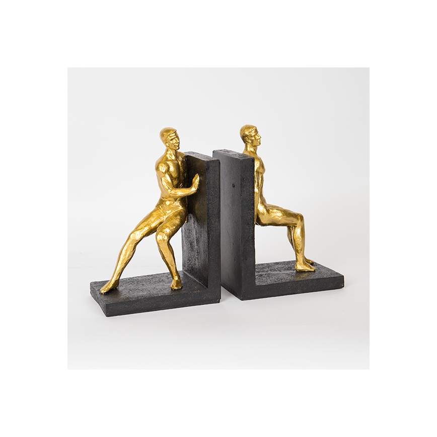 CONJUNTO 2x Suportes para livros dourado/preto