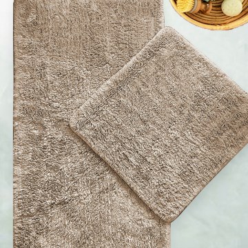 CONJUNTO 2x Tapetes para casa de banho 60/100 cm bege