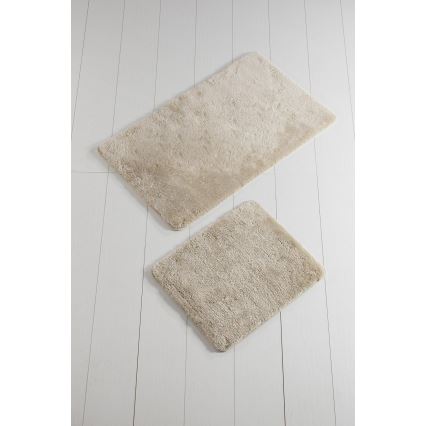 CONJUNTO 2x Tapetes para casa de banho 60/100 cm bege