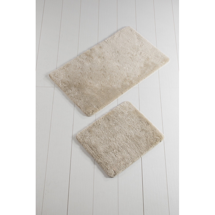 CONJUNTO 2x Tapetes para casa de banho 60/100 cm bege