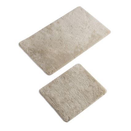 CONJUNTO 2x Tapetes para casa de banho 60/100 cm bege