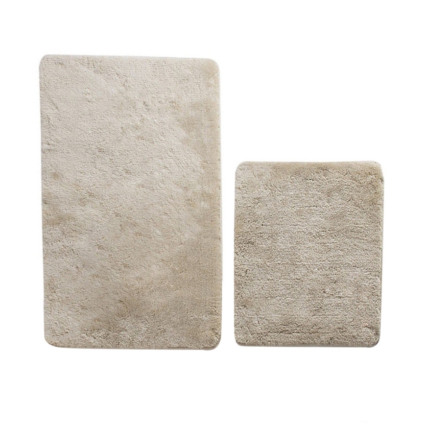 CONJUNTO 2x Tapetes para casa de banho 60/100 cm bege