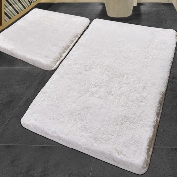 CONJUNTO 2x Tapetes para casa de banho 60/100 cm branco