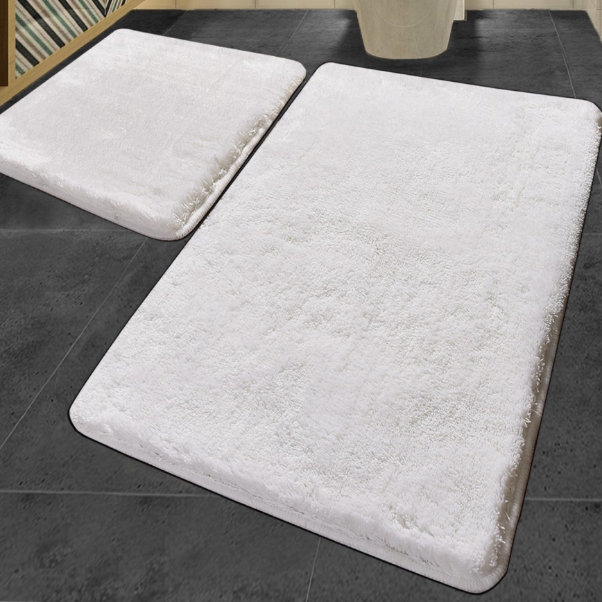 CONJUNTO 2x Tapetes para casa de banho 60/100 cm branco