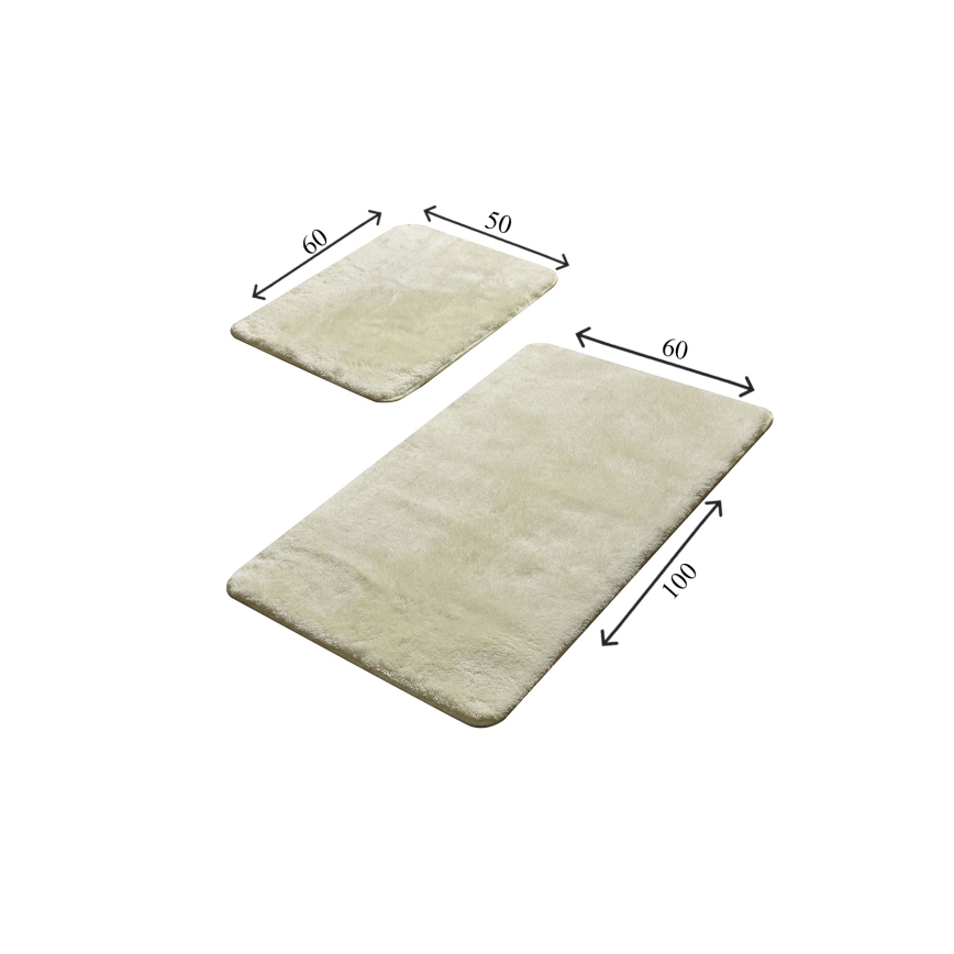CONJUNTO 2x Tapetes para casa de banho 60/100 cm branco