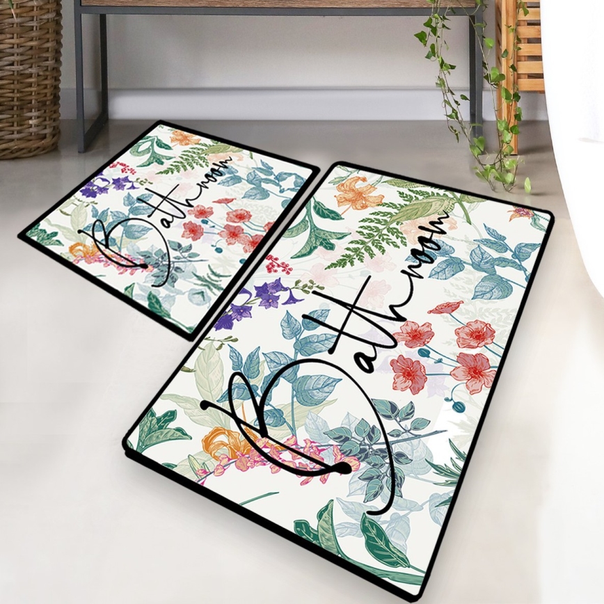 CONJUNTO 2x Tapetes para casa de banho 60/100 cm colorido