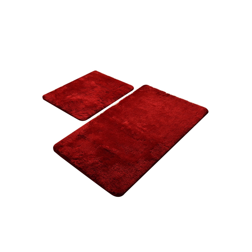 CONJUNTO 2x Tapetes para casa de banho 60/100 cm vermelho