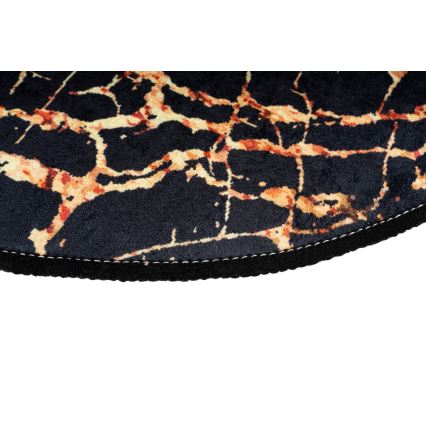 CONJUNTO 2x Tapetes para casa de banho GOLDES 60/100 cm preto/dourado