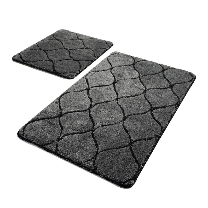 CONJUNTO 2x Tapetes para casa de banho INFINITY 60/100 cm antracite