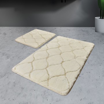 CONJUNTO 2x Tapetes para casa de banho INFINITY 60/100 cm bege