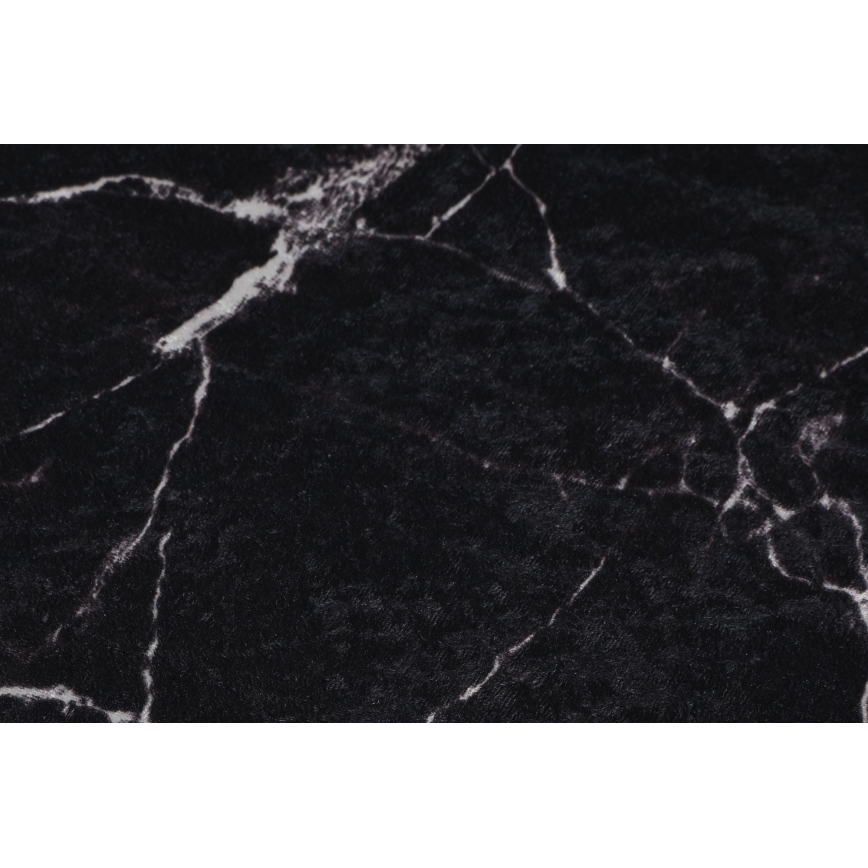 CONJUNTO 2x Tapetes para casa de banho MARBLE 50x60/60x100 cm preto