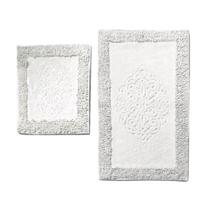 CONJUNTO 2x Tapetes para casa de banho PIANTE 60/100 cm branco