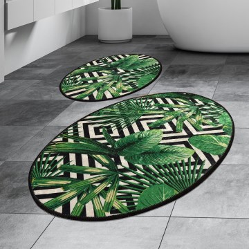 CONJUNTO 2x Tapetes para casa de banho TROPIC 60/100 cm verde
