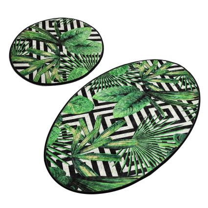 CONJUNTO 2x Tapetes para casa de banho TROPIC 60/100 cm verde