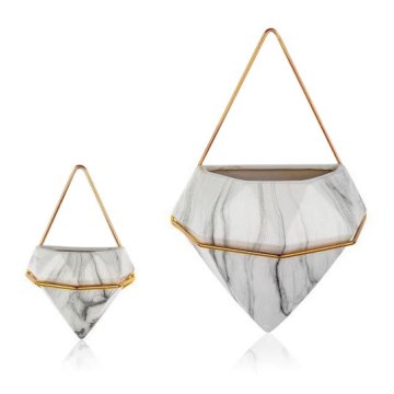 CONJUNTO 2x Vaso de parede para flores SEMELA 23x20 cm dourado