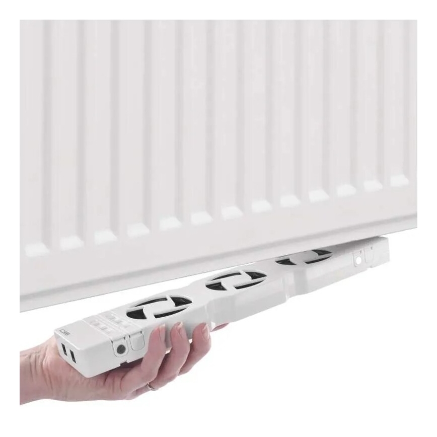 CONJUNTO 2x Ventiladores para radiador 5/230V branco