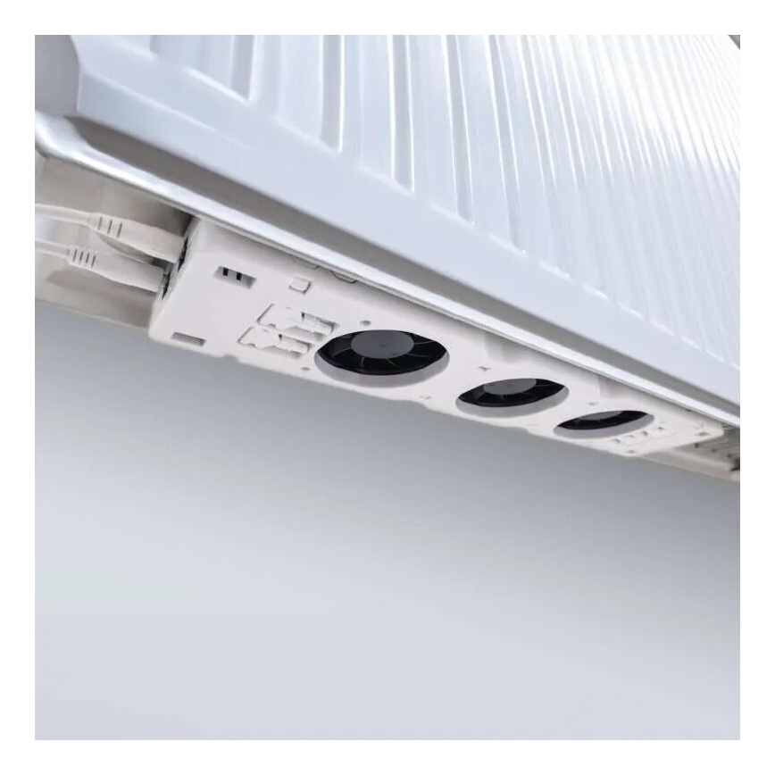 CONJUNTO 2x Ventiladores para radiador 5/230V branco