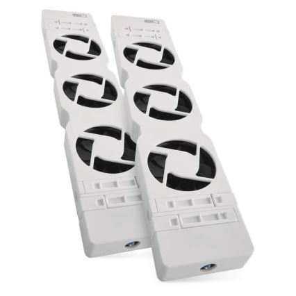 CONJUNTO 2x Ventiladores para radiador 5/230V branco