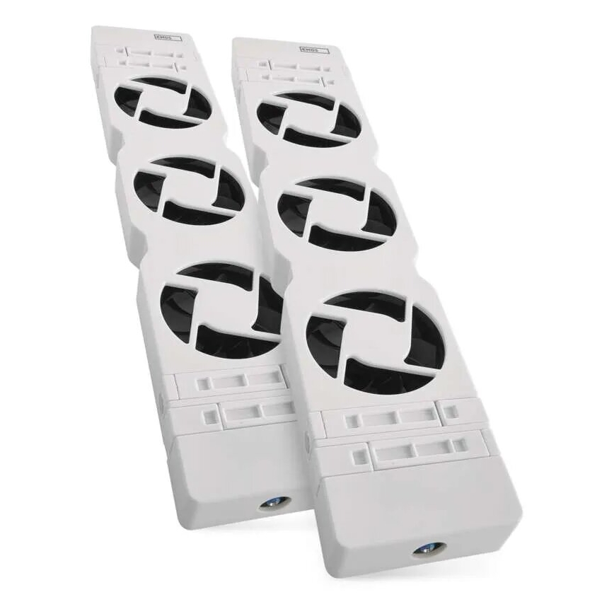 CONJUNTO 2x Ventiladores para radiador 5/230V branco