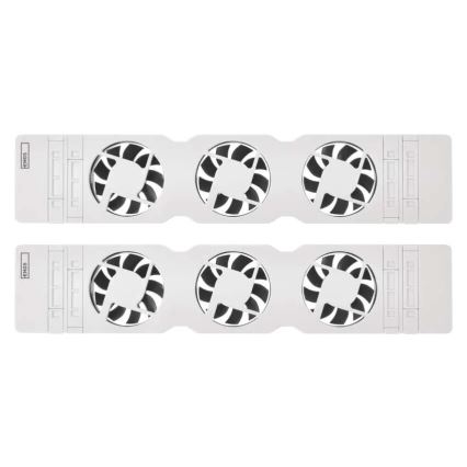 CONJUNTO 2x Ventiladores para radiador 5/230V branco