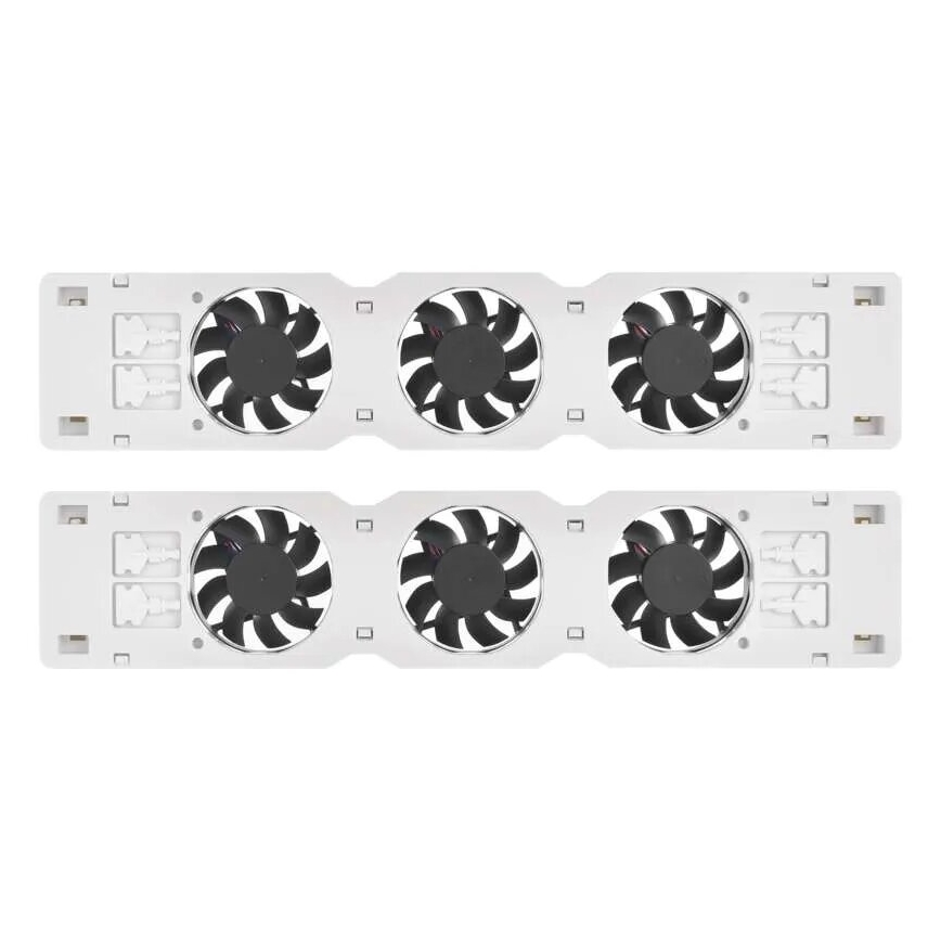 CONJUNTO 2x Ventiladores para radiador 5/230V branco