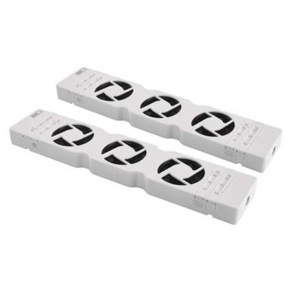 CONJUNTO 2x Ventiladores para radiador 5/230V branco