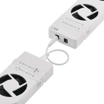 CONJUNTO 2x Ventiladores para radiador 5/230V branco