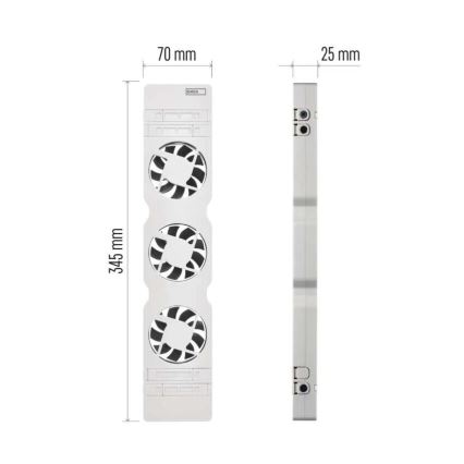CONJUNTO 2x Ventiladores para radiador 5/230V branco