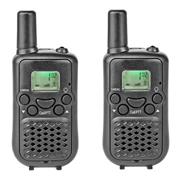 CONJUNTO 2x Walkie-talkie com iluminação LED 3xAAA alcance 5 km