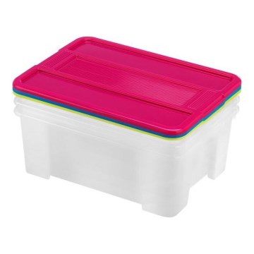 CONJUNTO 3x Caixas de arrumação TEX BOX 10 l